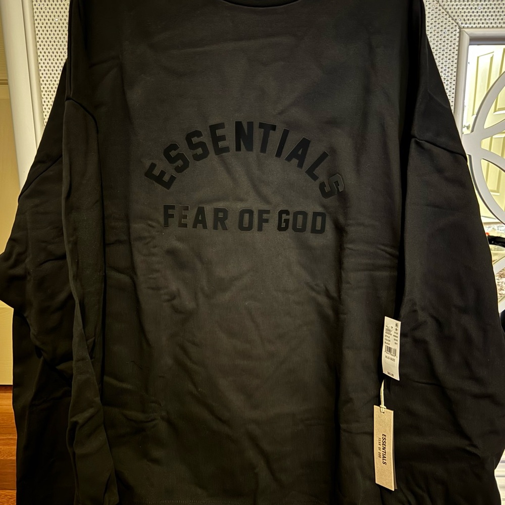 Fear of God Essentials Black Sweatshirt